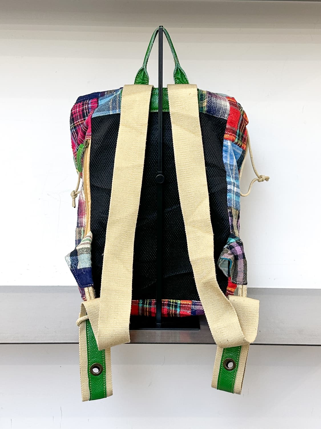 Bms Inc 체크 패치워크 백팩 상품이미지4