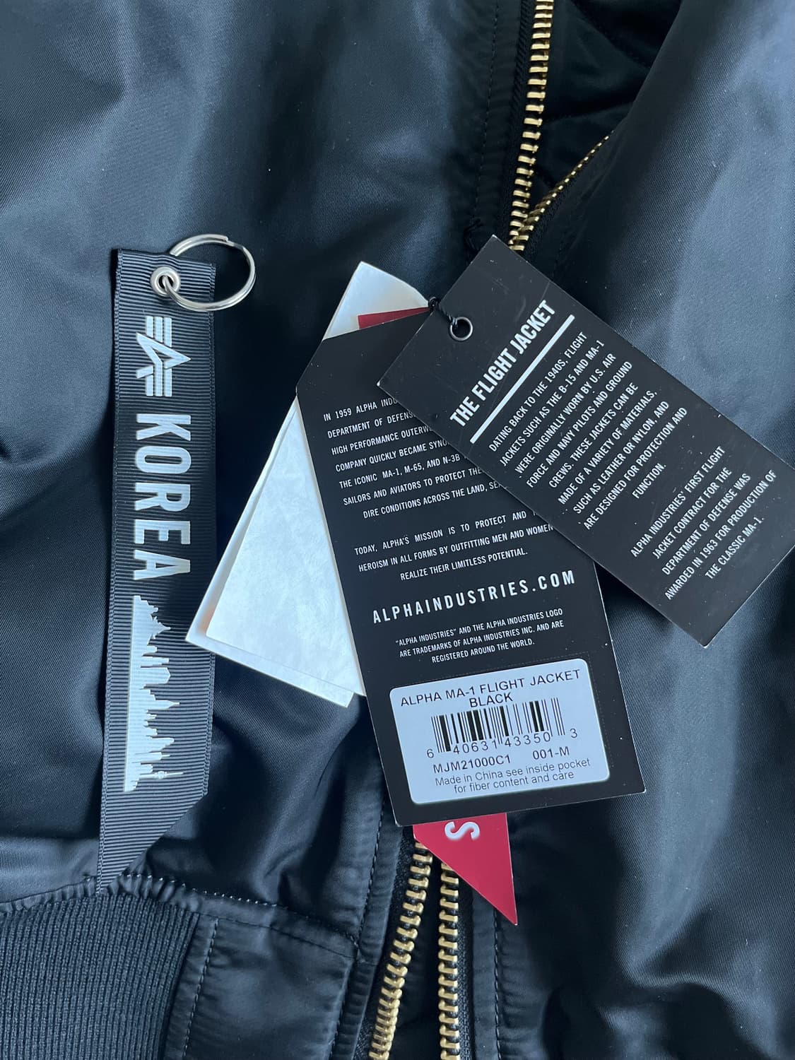 알파인더스트리 MA-1 택만뗀 새제품 M 상품이미지5