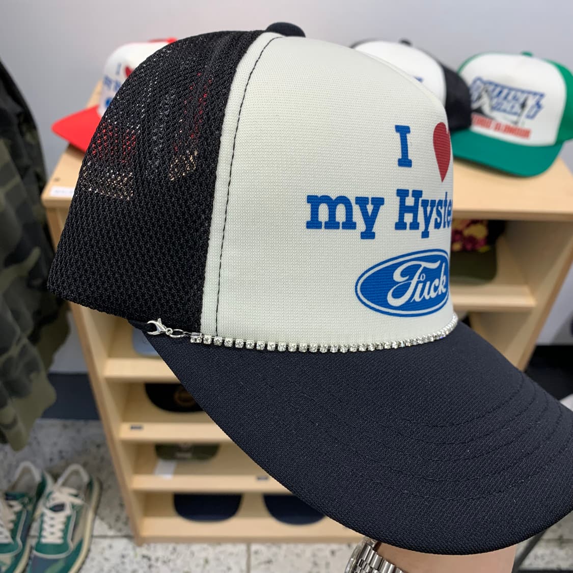 [F] 히스테릭 글래머 I ❤️ my hysteric 트러커캡 블랙 상품이미지3