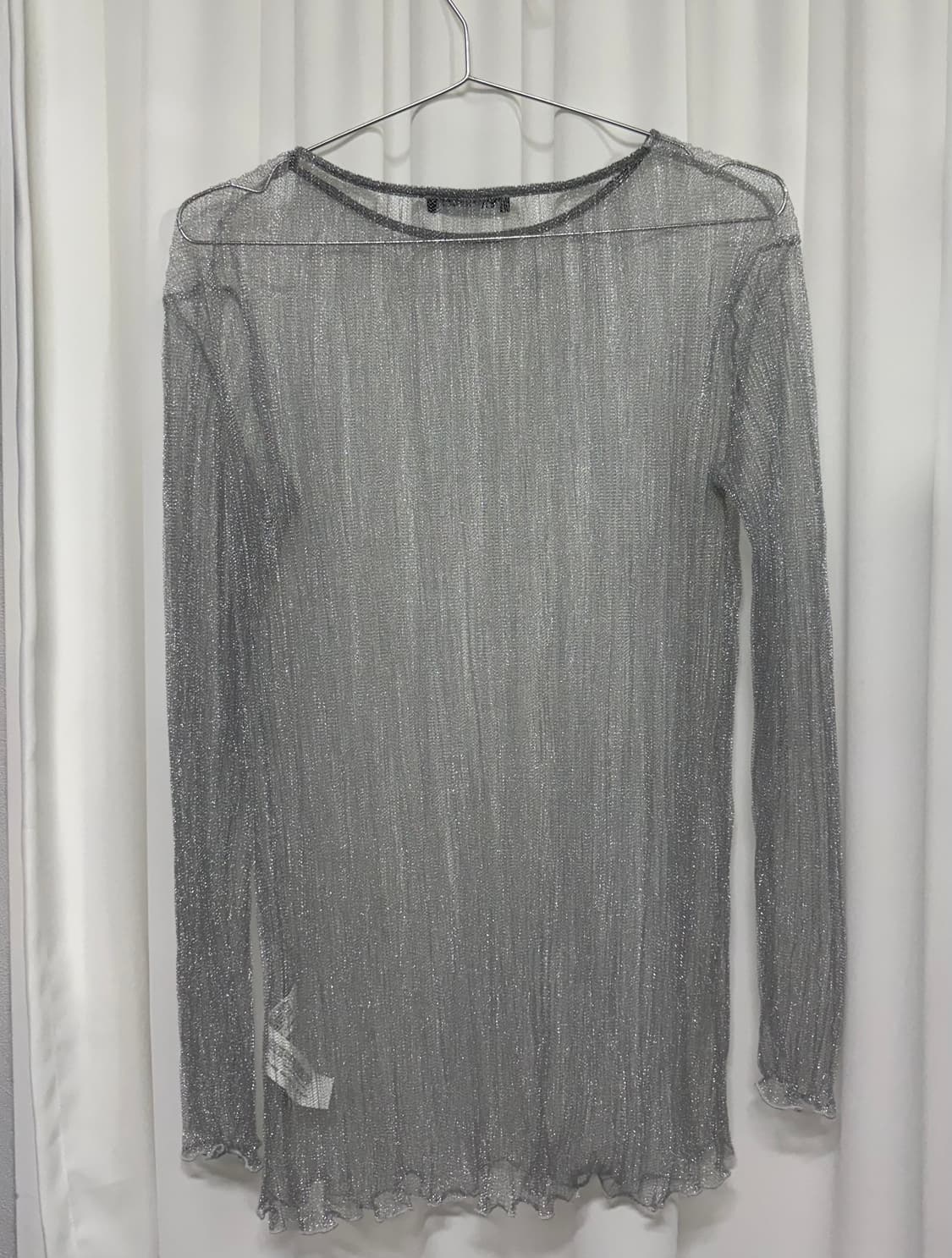 ZARA 자라 시스루 실버 레이어드용 긴팔티 상품이미지4