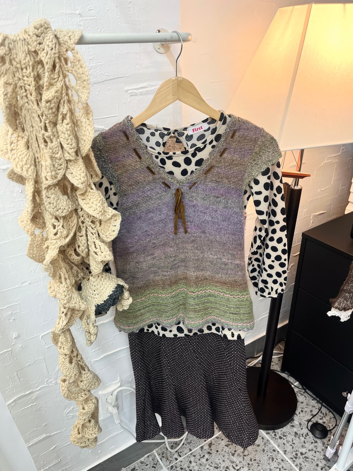 Sheer violet knit vest 상품이미지3