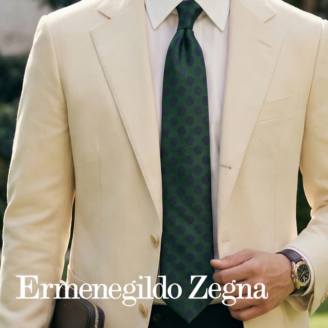 제냐 실크 그린&네이비 도트 넥타이 8.1cm A~B등급 A18433
 상품이미지1