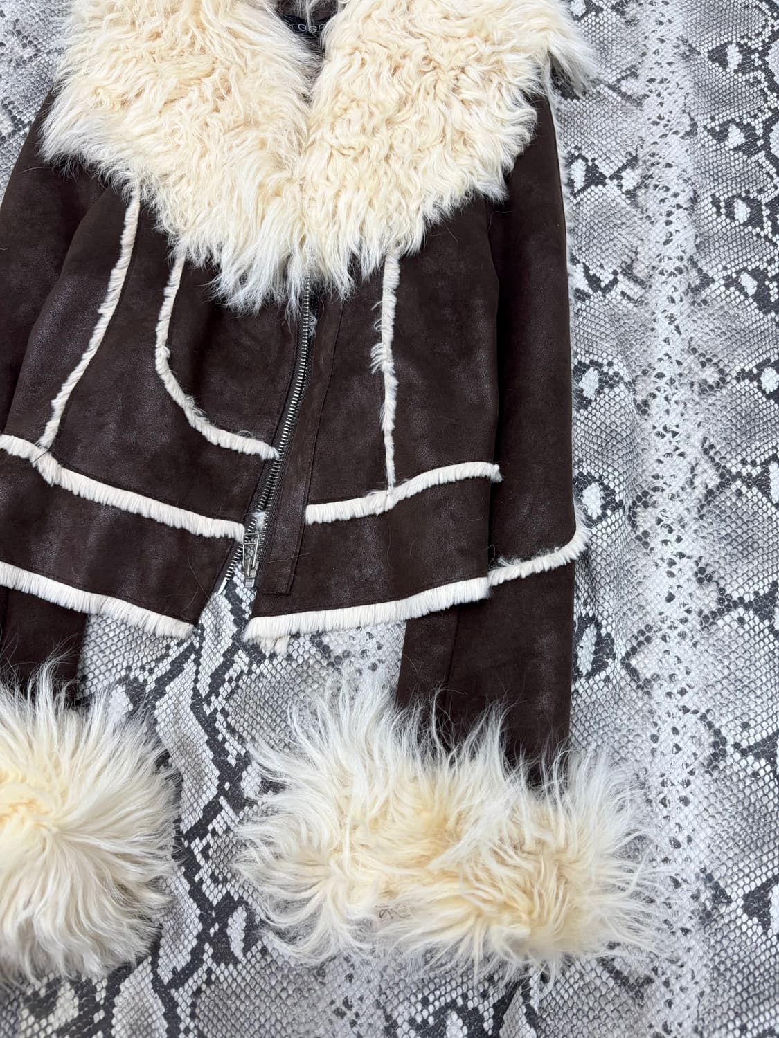 00’s Design Side Zipper White Sheep Fur  상품이미지5