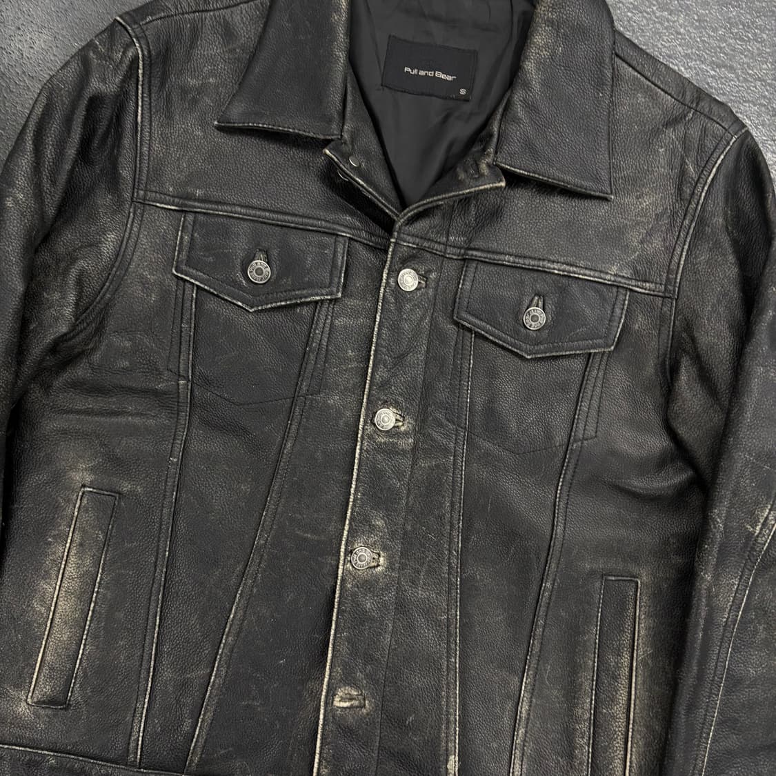 (90)풀앤베어 카우레더트러커자켓 상품이미지3
