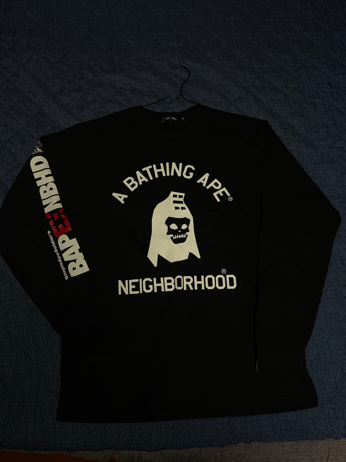 베이프 x 네이버후드 롱슬리브 XL 상품이미지3