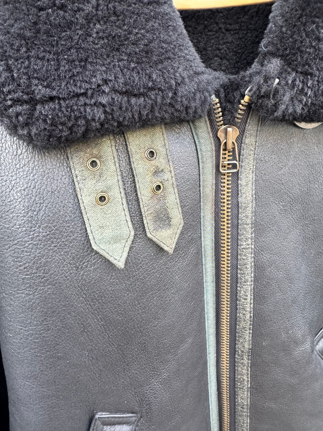 Young sheep skin 빈티지 미군 b-3 무통 무스탕 자켓 상품이미지5