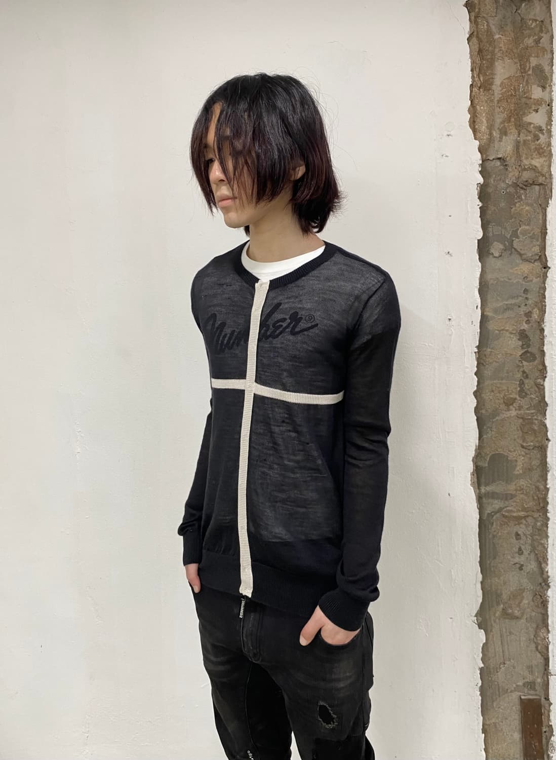 라드 뮤지션 크로스 버튼 가디건 상품이미지2