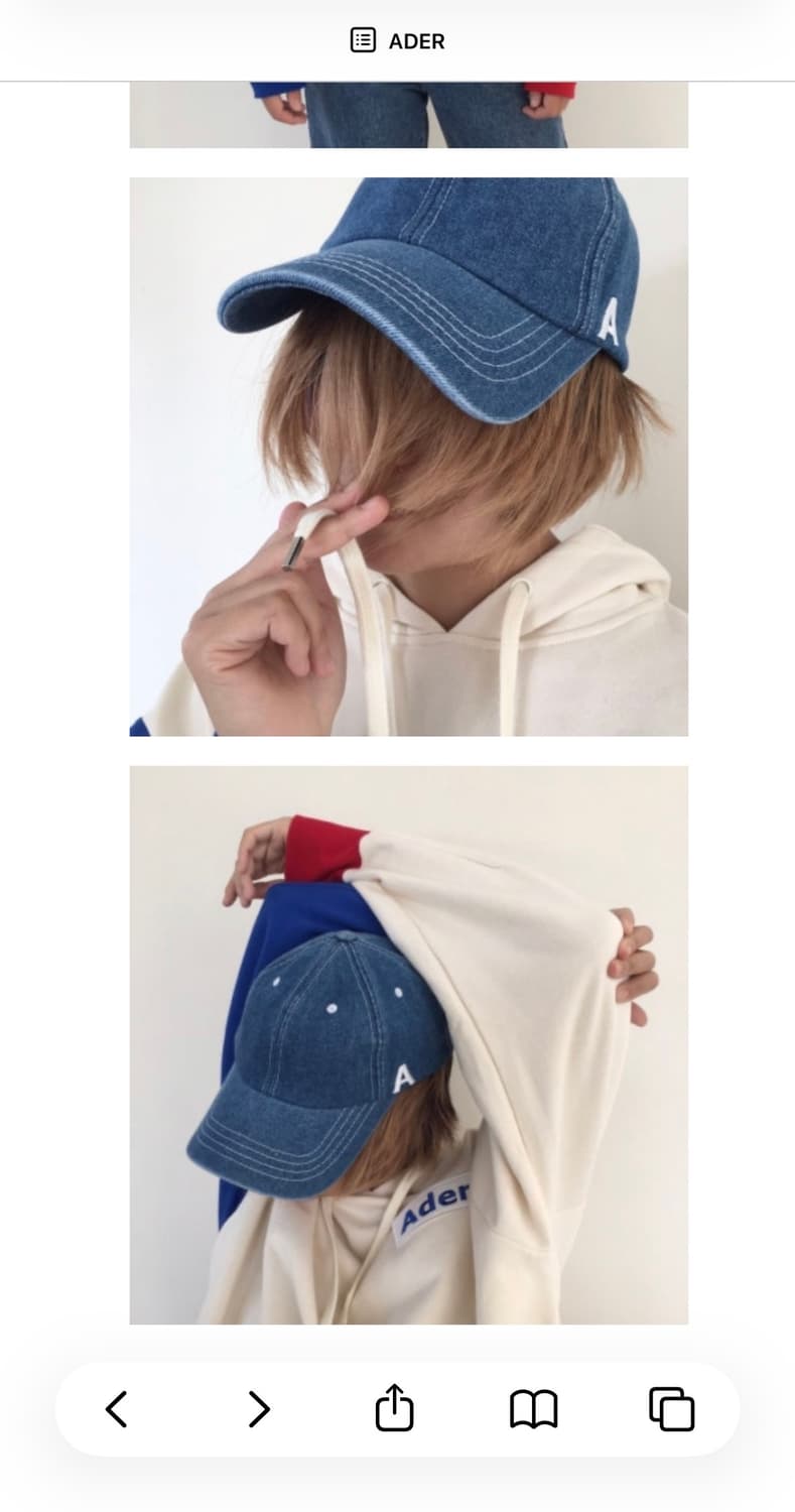 아더에러 데님 볼캡  상품이미지1