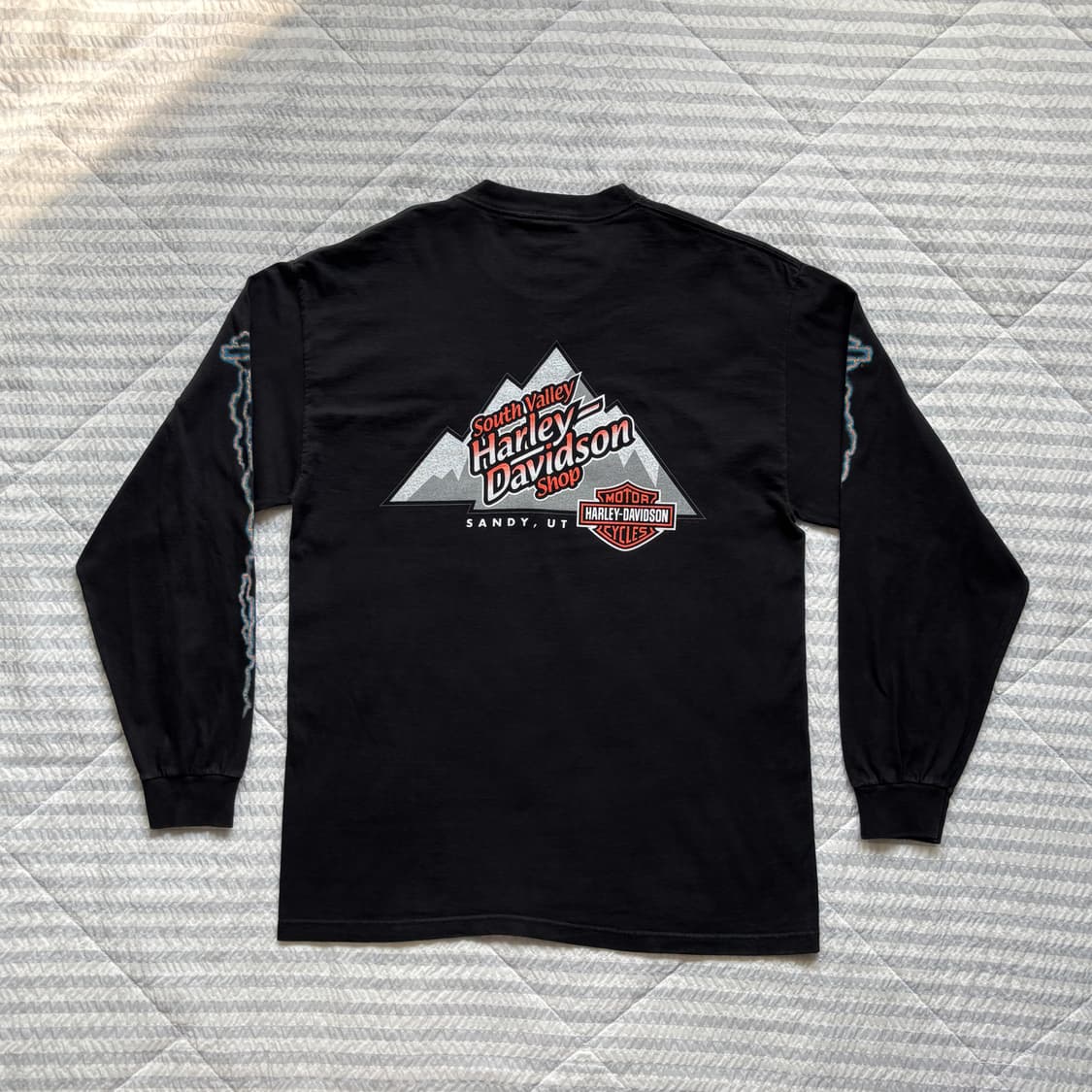 빈티지 할리데이비슨 라이트닝 롱슬리브 티셔츠 상품이미지2