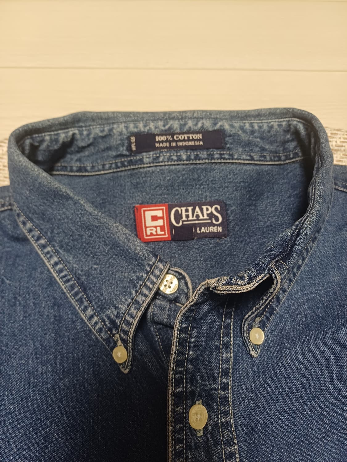 90's Chaps Ralph Lauren 올드스쿨 청셔츠 상품이미지3