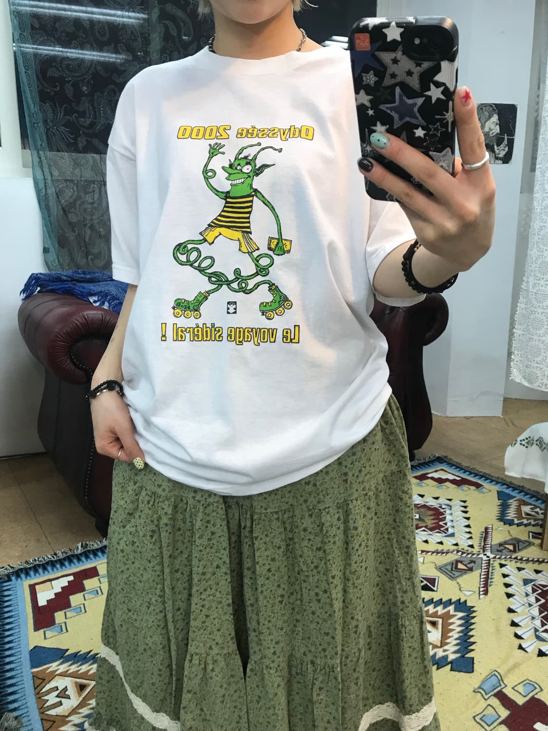 프룻오브더룸 USA 빈티지 프린팅 반팔 티  상품이미지1