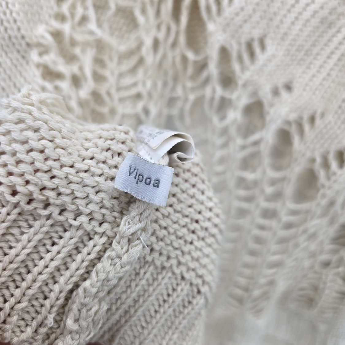 데미지 니트 아이보리 스웨터 상품이미지7