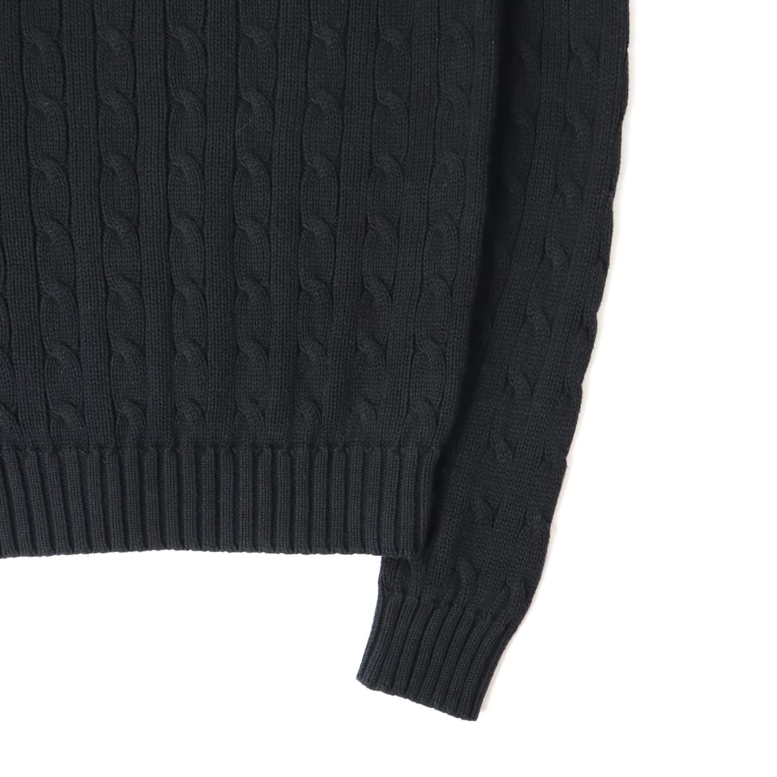 폴로 랄프로렌 블랙 브이넥 케이블 니트 상품이미지7