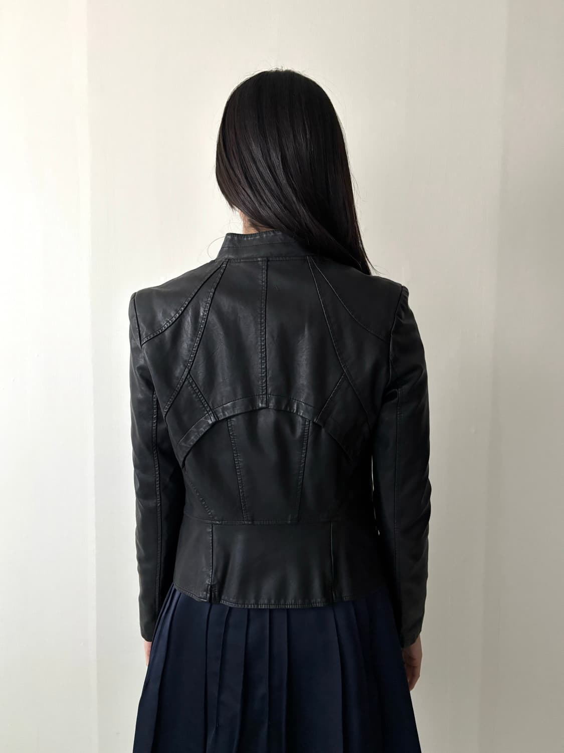 double zip 레더 자켓 상품이미지5