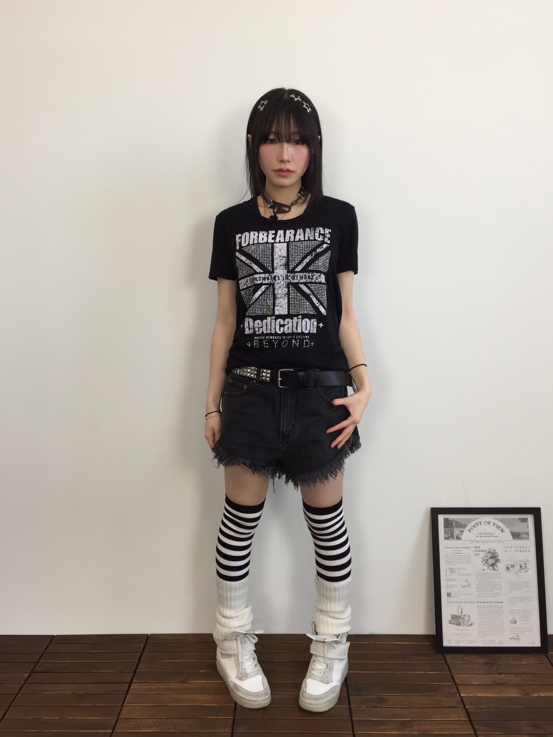 Jpn Y2k Union Jack Studded Graphic Tee 상품이미지1