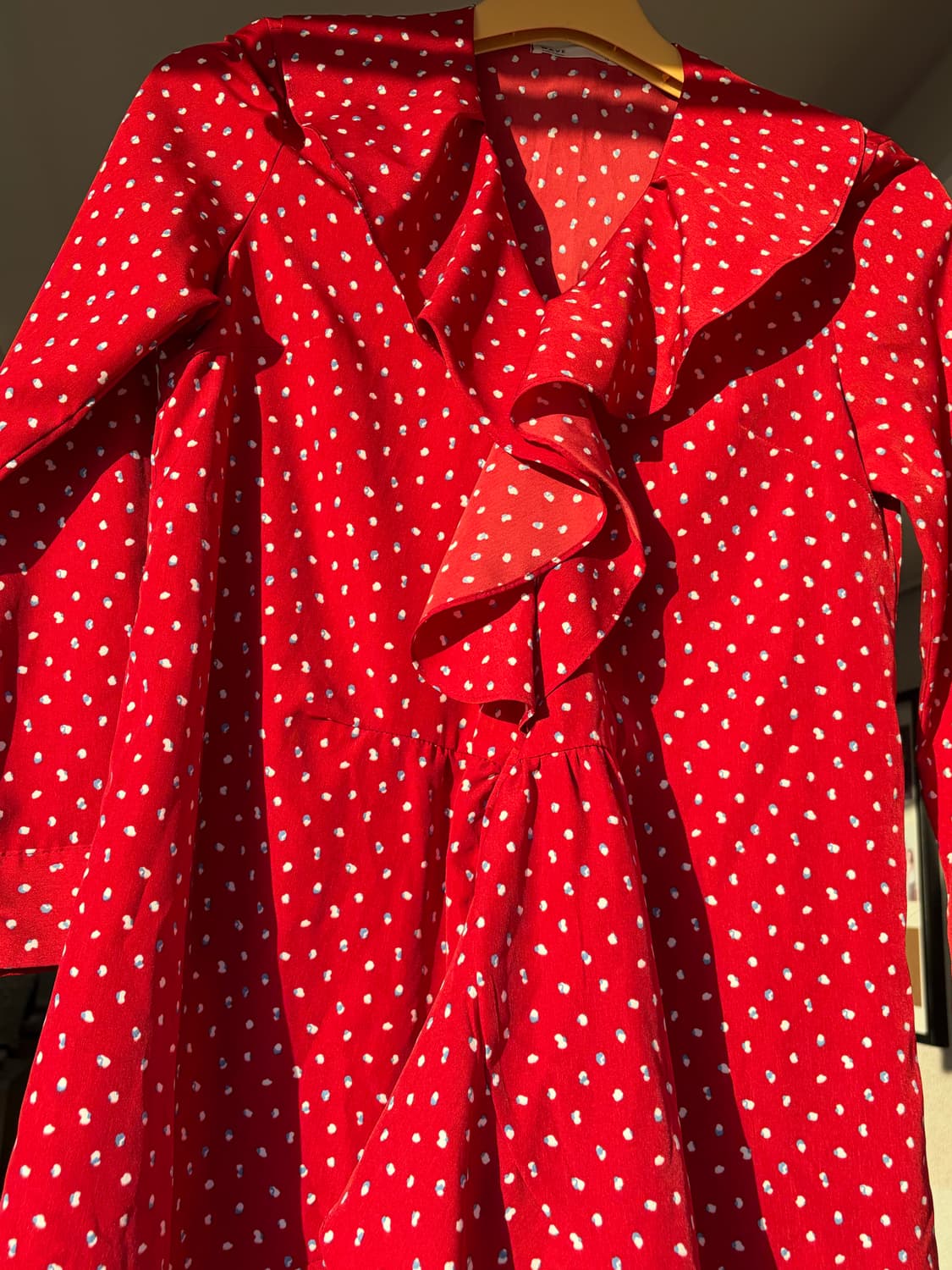 빈티지 레트로 랩 원피스 상품이미지2