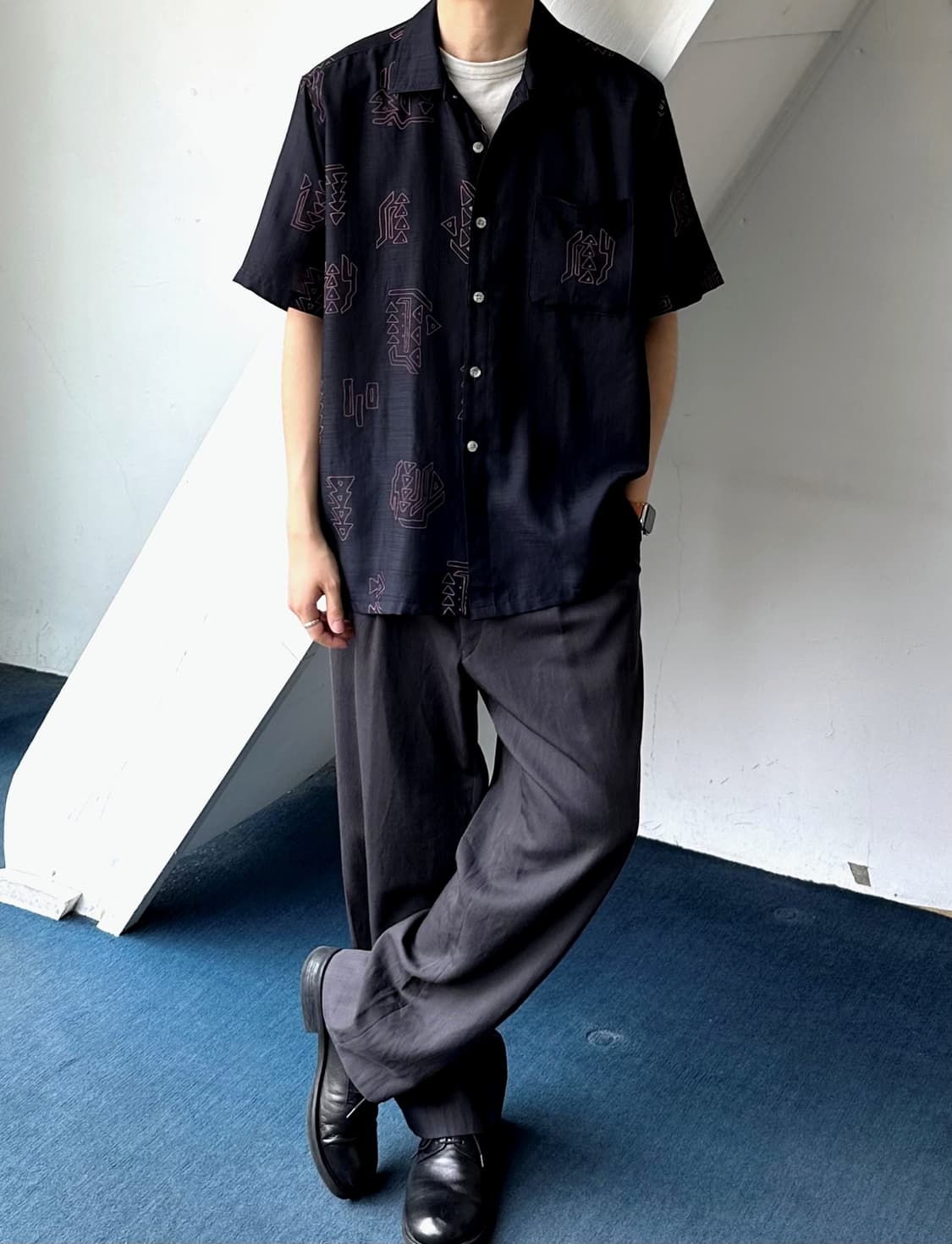 High count design pattern H/S shirt 상품이미지8