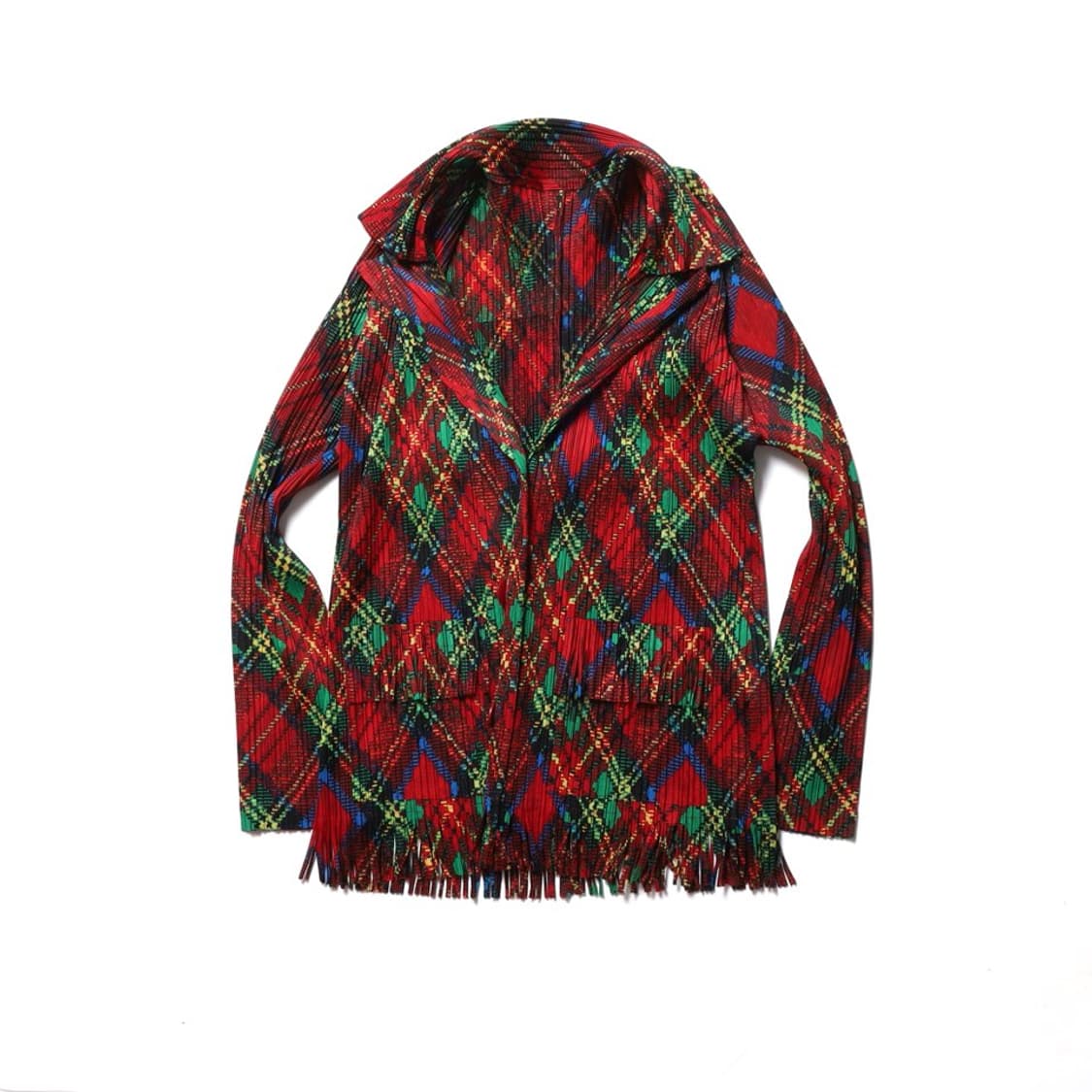 Pleats Please Check Pattern Pleats Cardi 상품이미지1