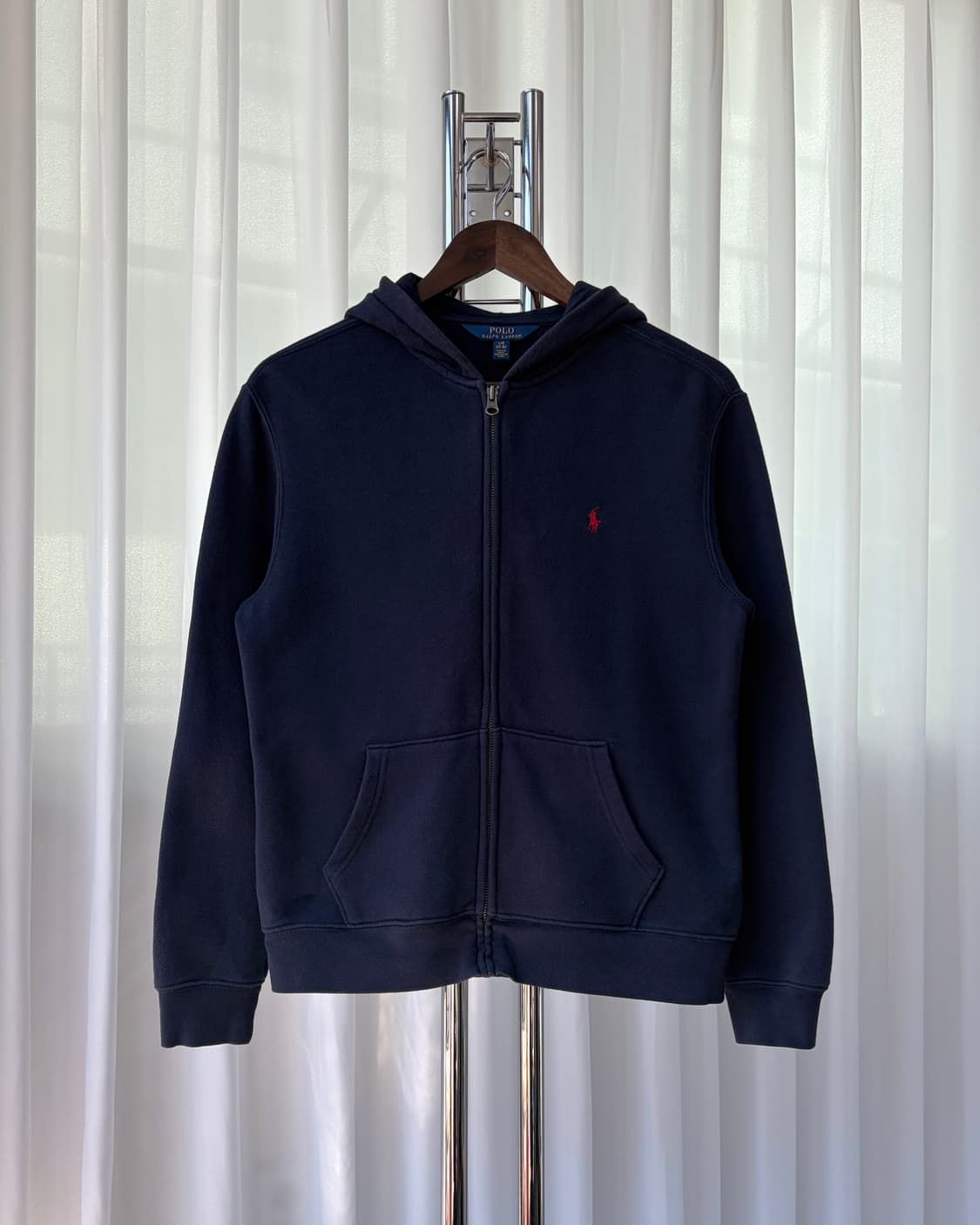 [S]폴로 랄프로렌 코튼 후드집업 navy 상품이미지3