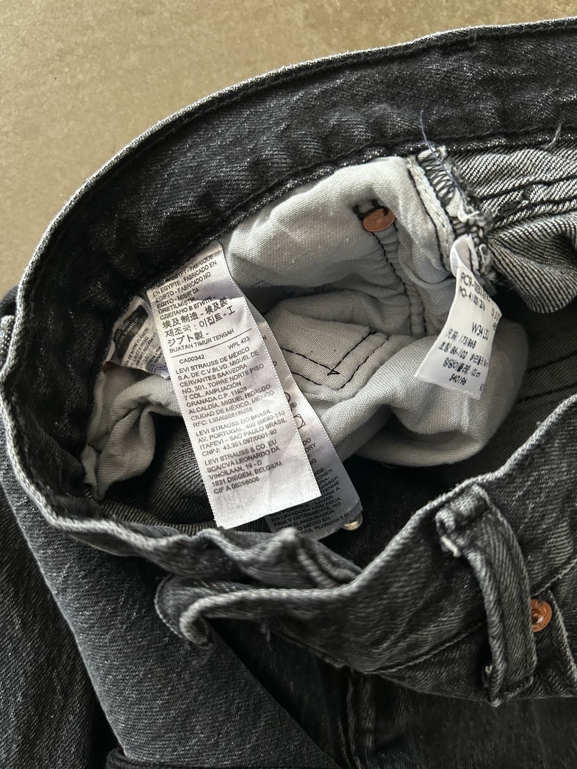 리바이스 501 블랙 데님 팬츠 Levis 501 상품이미지4