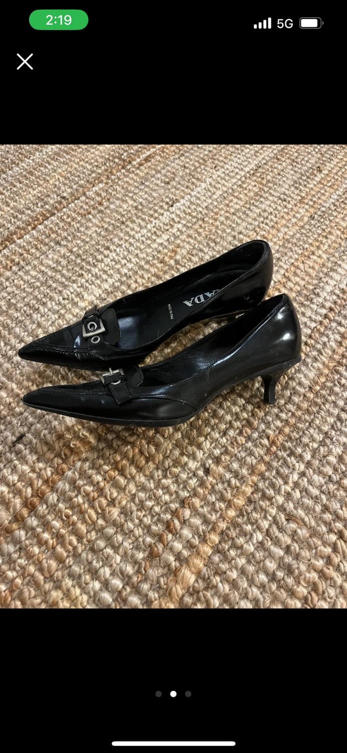 프라다 블랙 스틸레토 힐 225mm 상품이미지2