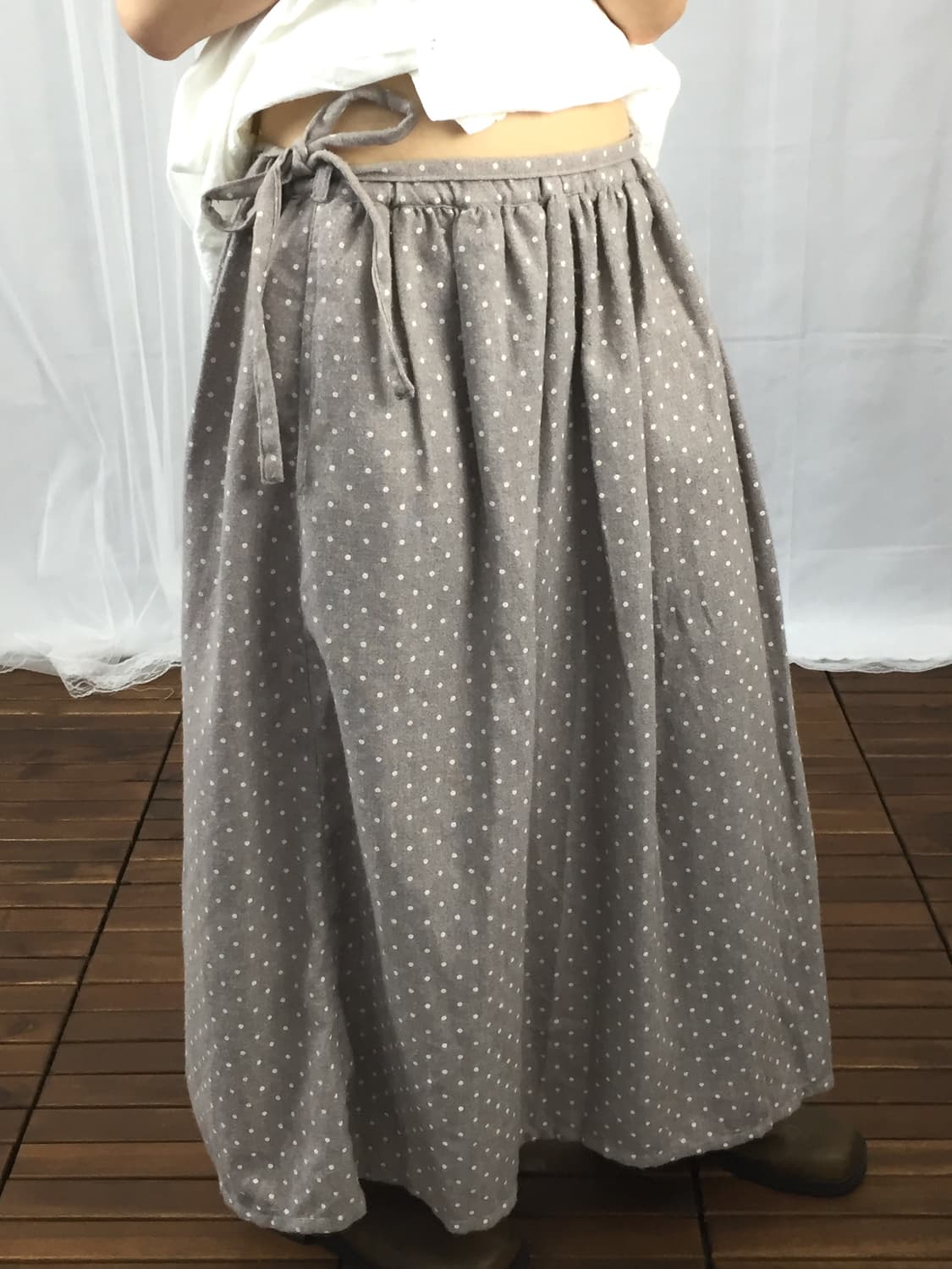 SM2 Gray Polka Dot Long Skirt 상품이미지2