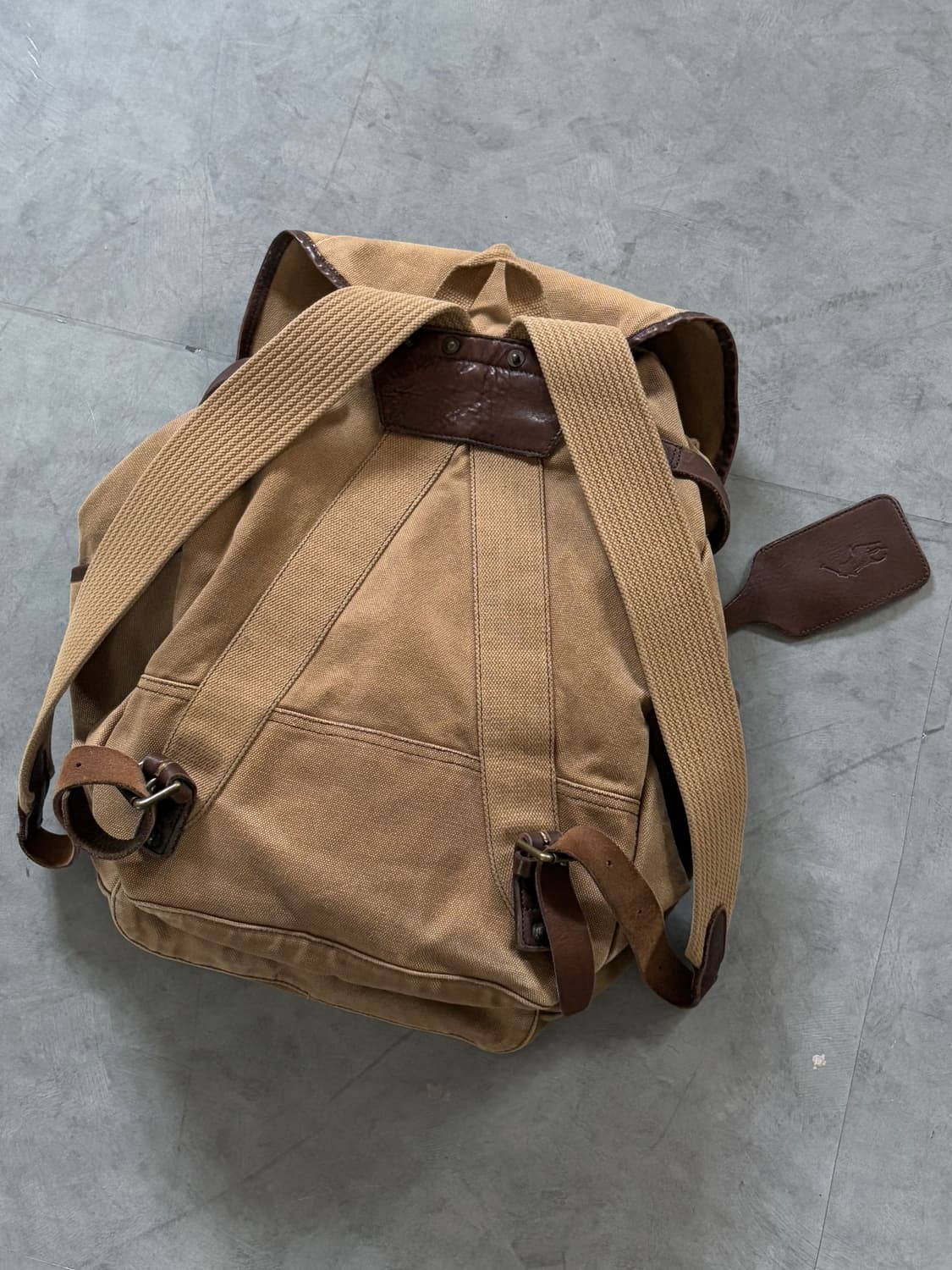 Polo 폴로 랄프로렌 레더 트림 캔버스 백팩 상품이미지3