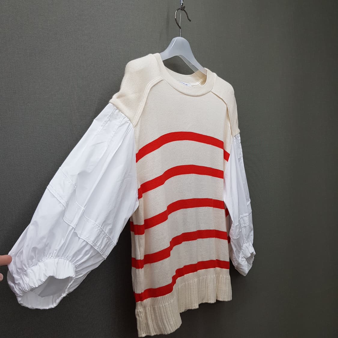 오즈세컨 2022 텍스처 블록 니트 76-90-155사이즈 상품이미지4