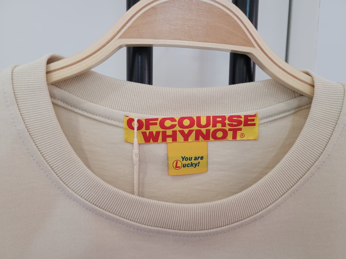 오브콜스와이낫 핑크 로고 반팔티셔츠 L사이즈 택달린새제품 상품이미지2