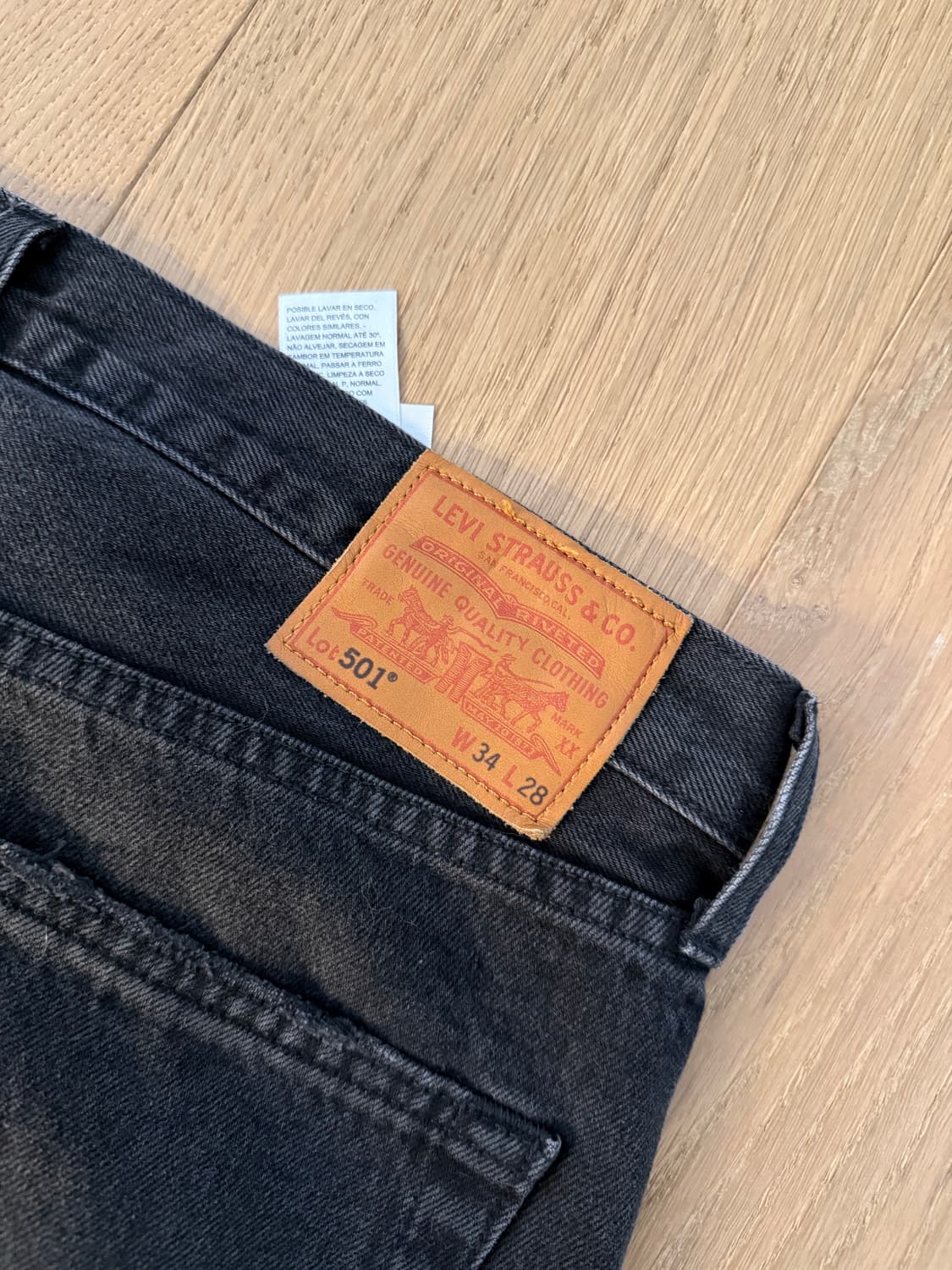 Levi's 베이크루 별주 501 블랙 w34 L28 상품이미지3