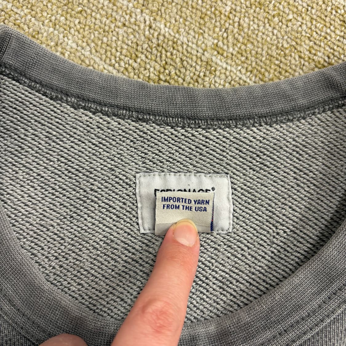 에스피오나지 그레이 맨투맨(L) 상품이미지7