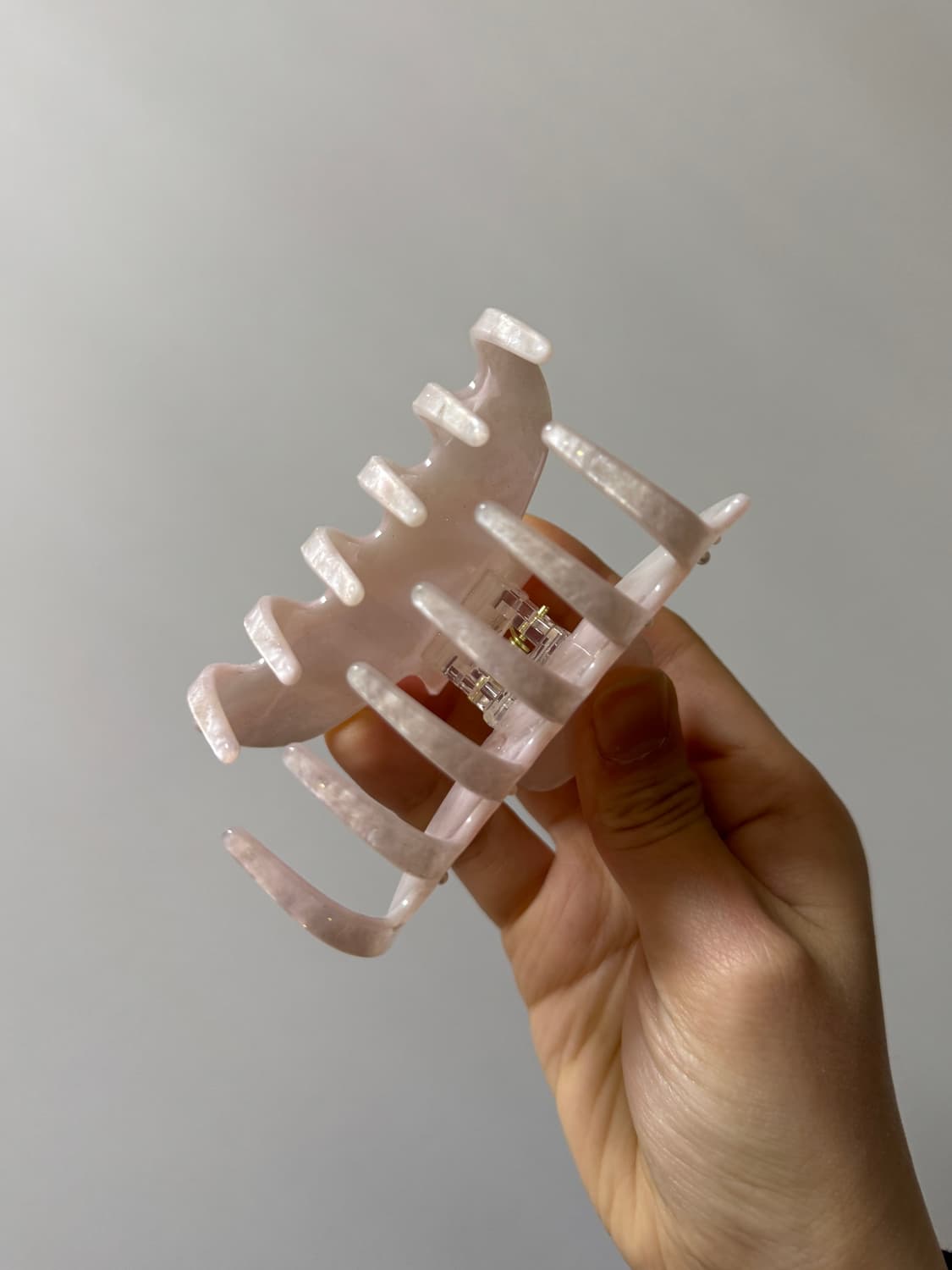 클리시어 집게핀 헤어핀 glow pearl hair claw pink 상품이미지4