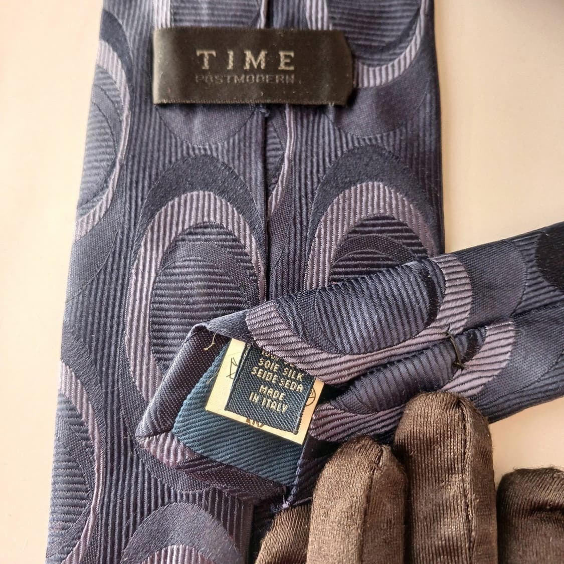 타임 실크 네이비 서클 자카드 넥타이 9.2cm A등급 A19342
 상품이미지9