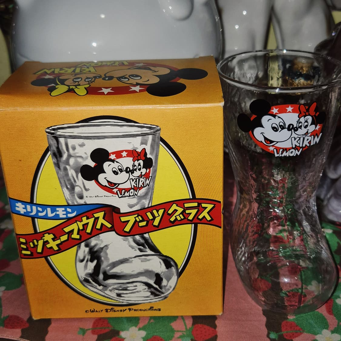 70s 기린 레몬 디즈니 미키마우스 부츠 잔 1p 상품이미지7