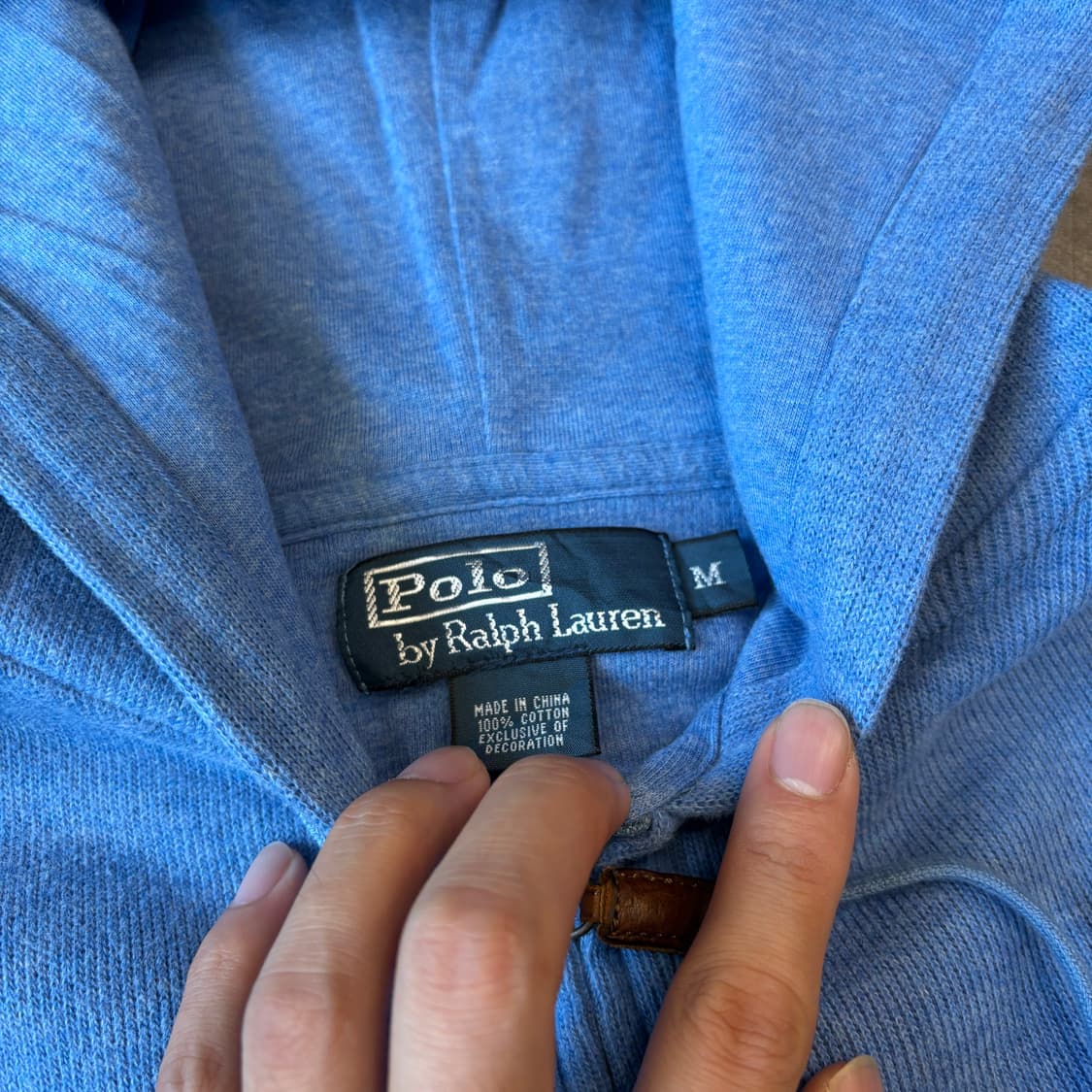 폴로 정품 블루 후드 집업 자켓  상품이미지5
