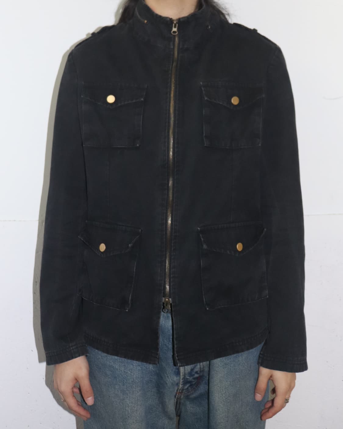 빈티지 4포켓 워크 자켓 블랙 상품이미지2