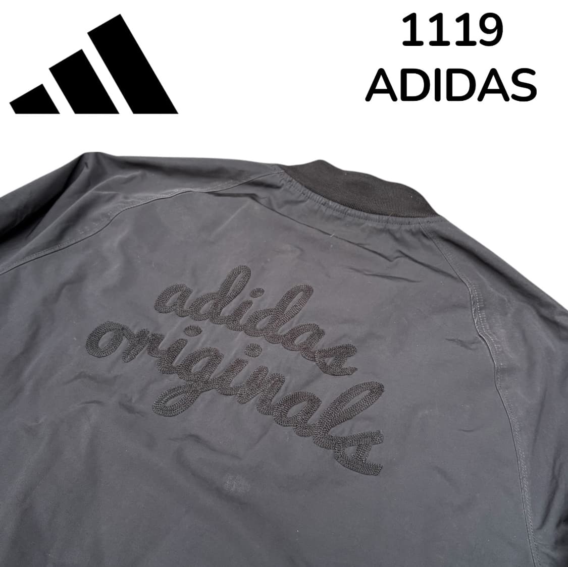 아디다스 자수 블루종 면 코치자켓 L 상품이미지5