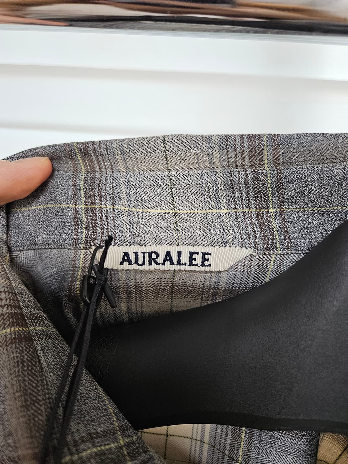 오라리/ 22AW 슈퍼 라이트 울 체크 셔츠 헤링본 브라운/ 4 상품이미지7