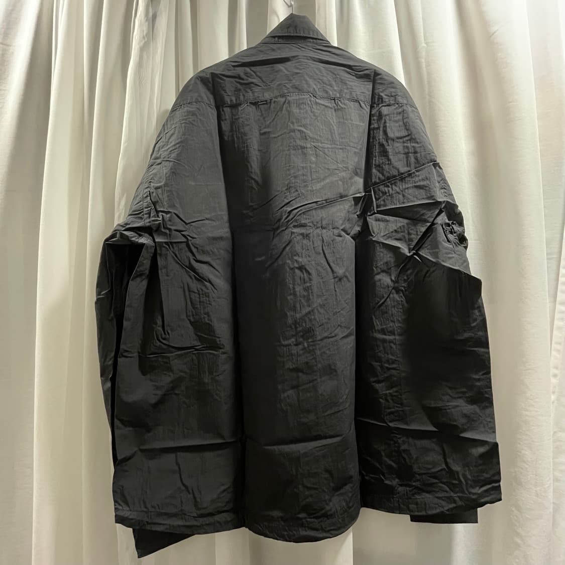 언어펙티드/ 드로스트링 오버사이즈 셔츠 블랙/ L 상품이미지2