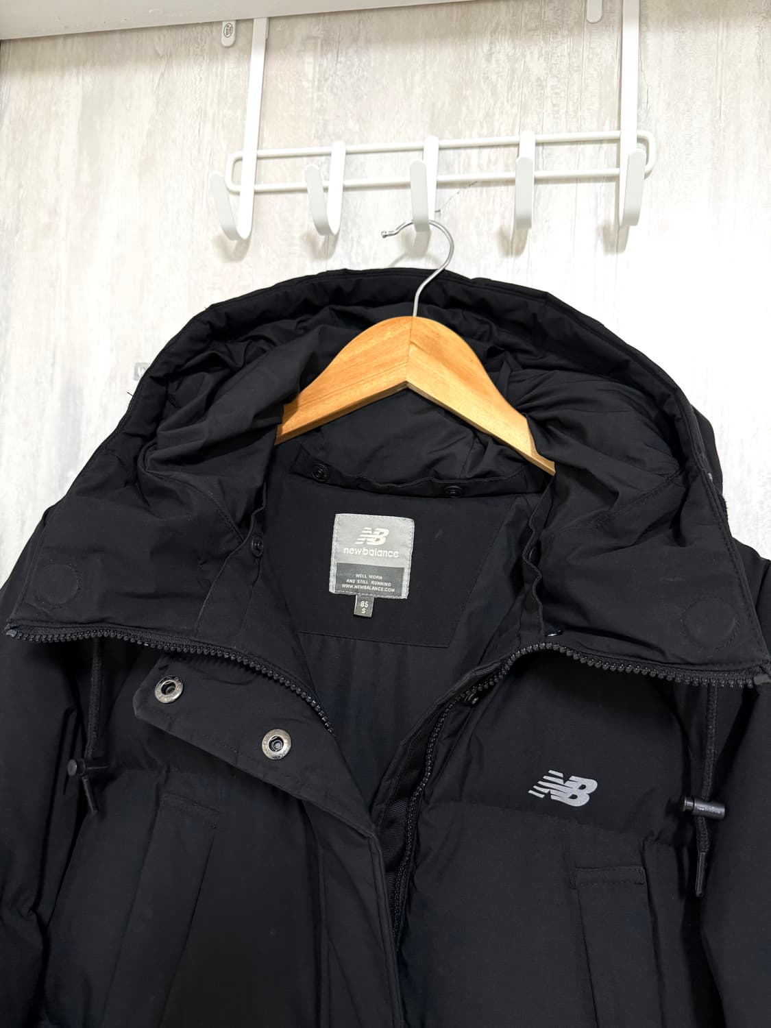 여성 S / 뉴발란스 연아 덕다운 롱패딩 블랙 상품이미지4