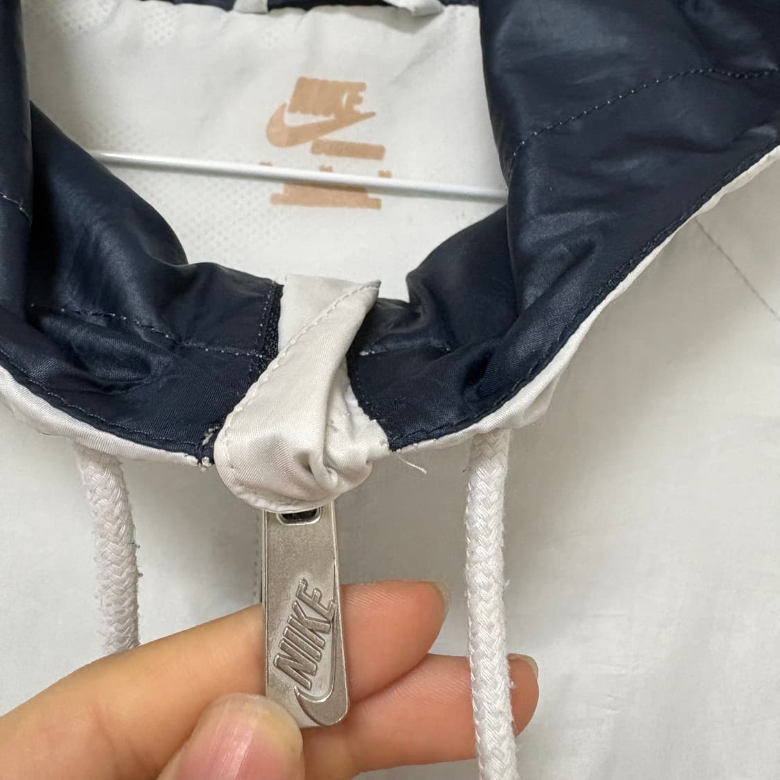 희귀) 나이키 윈드러너 배색 바람막이 (네이비 화이트) 상품이미지5