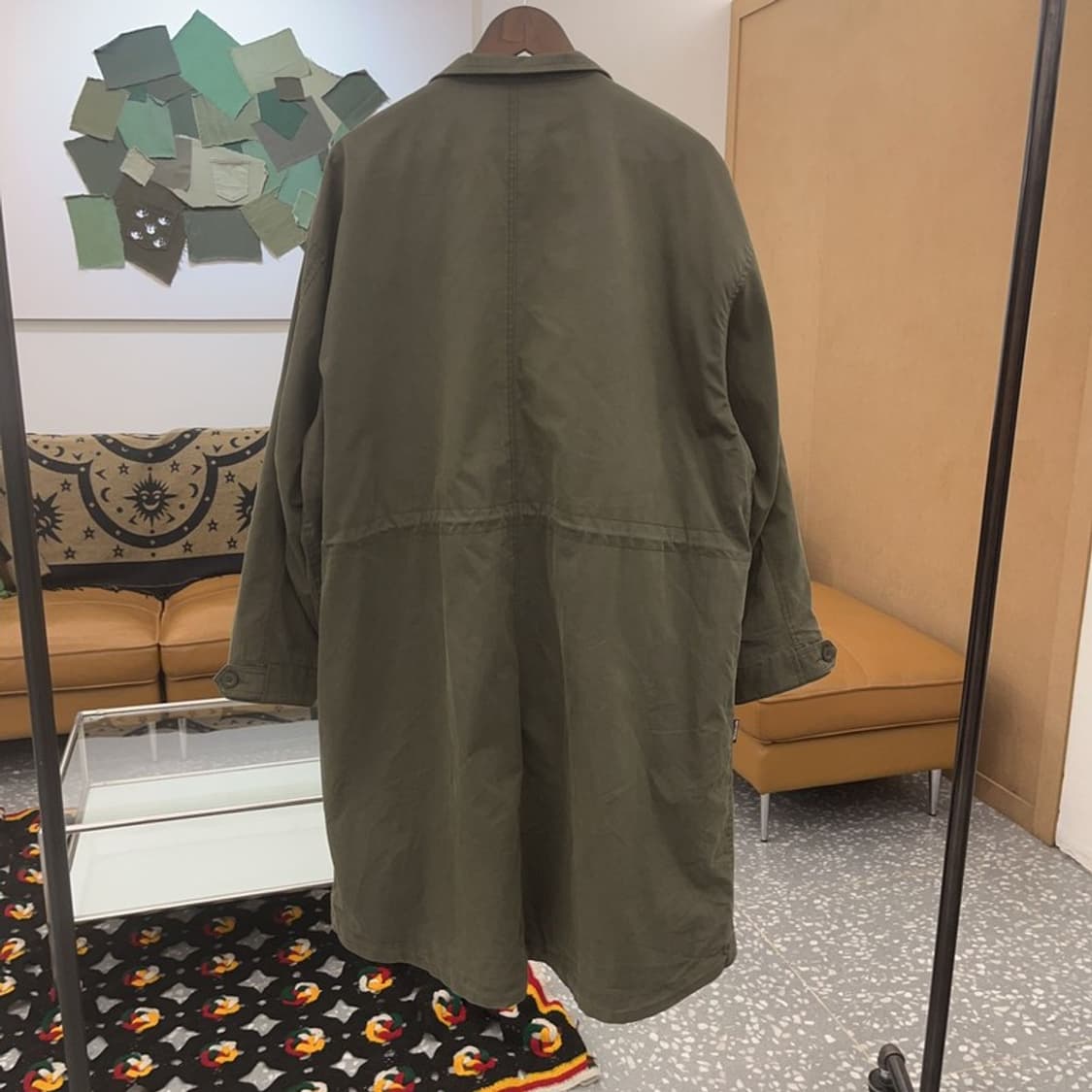 아웃도어프로덕츠 빈티지 말차카키 롱 야상 자켓 M C07227 상품이미지4