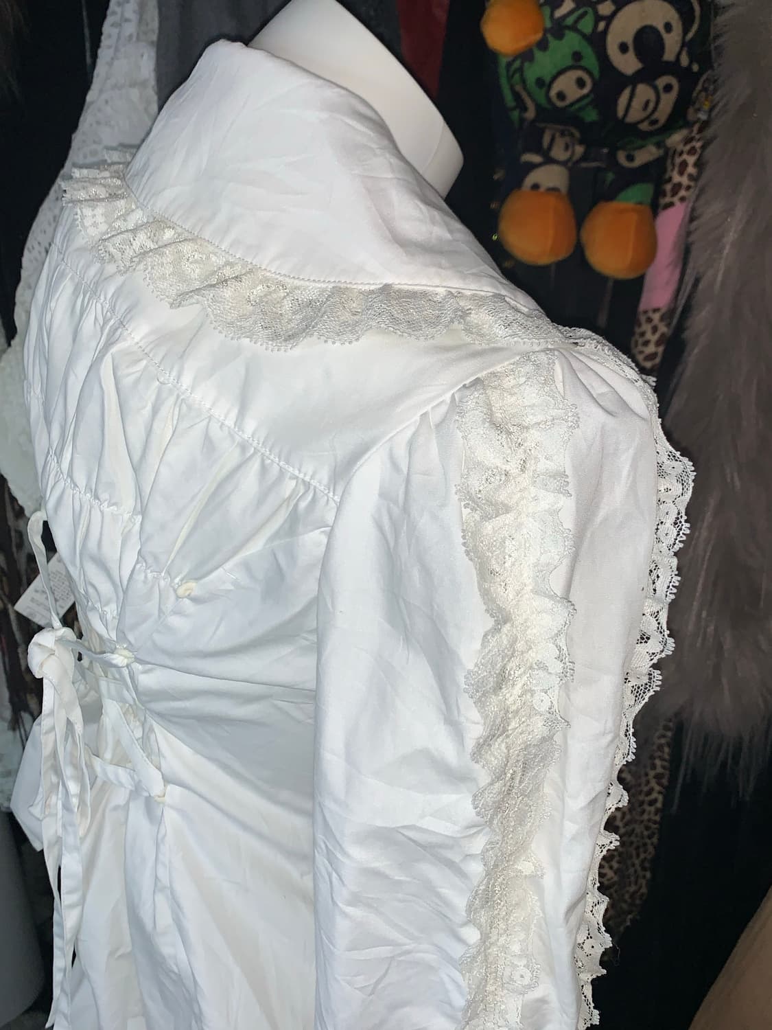 바디라인 로리타 레이스 코르셋 블라우스 상품이미지2