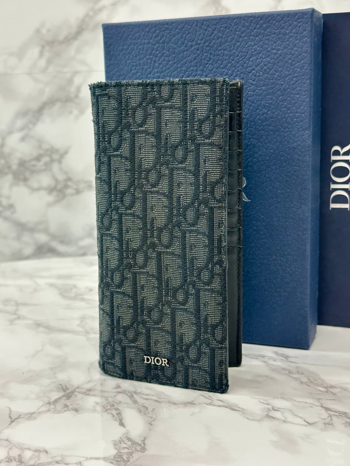 [풀구성]디올 오블리크 버티컬 장지갑 블랙 상품이미지2