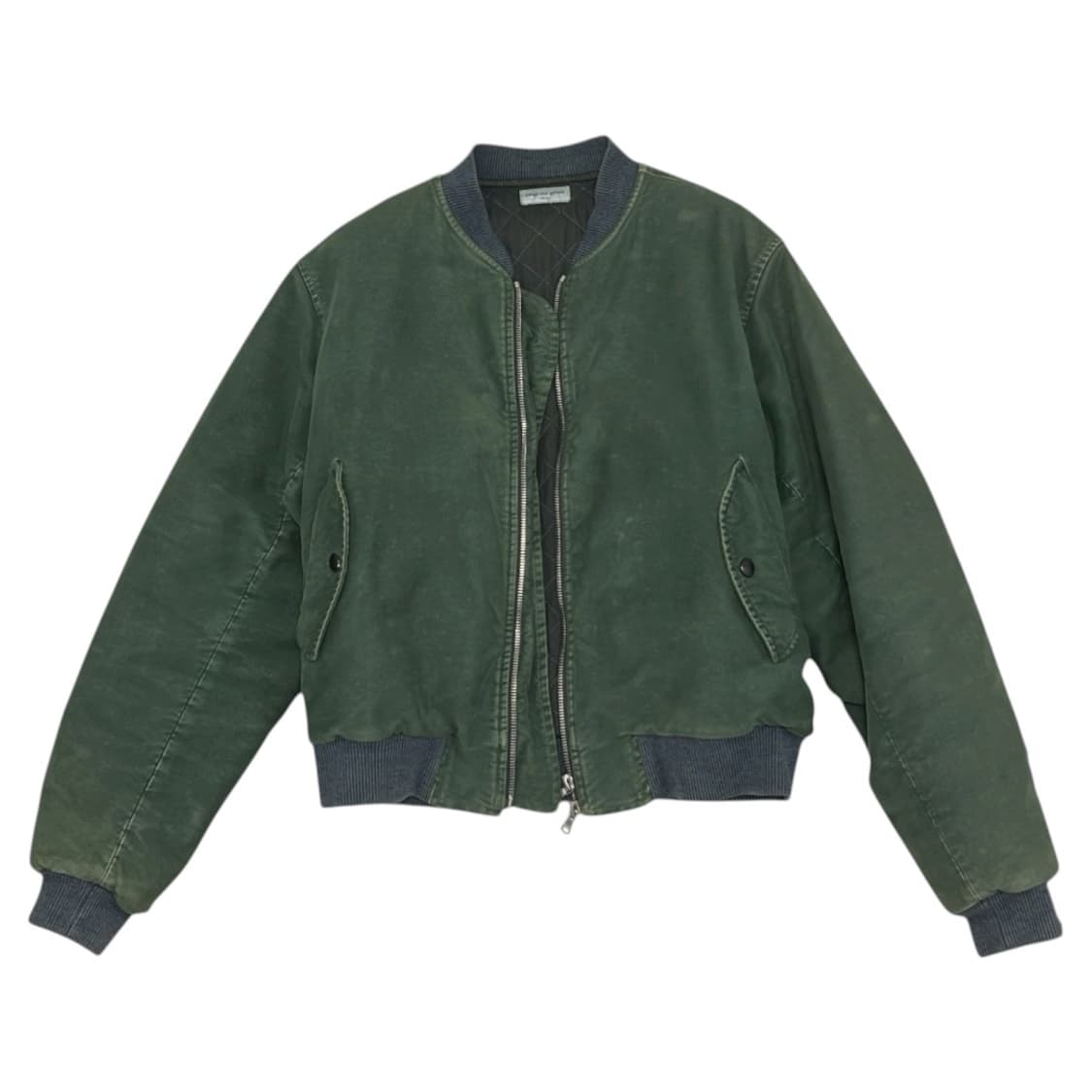 [M] 드리스반노튼 14AW 백지퍼 봄버 그린 상품이미지2