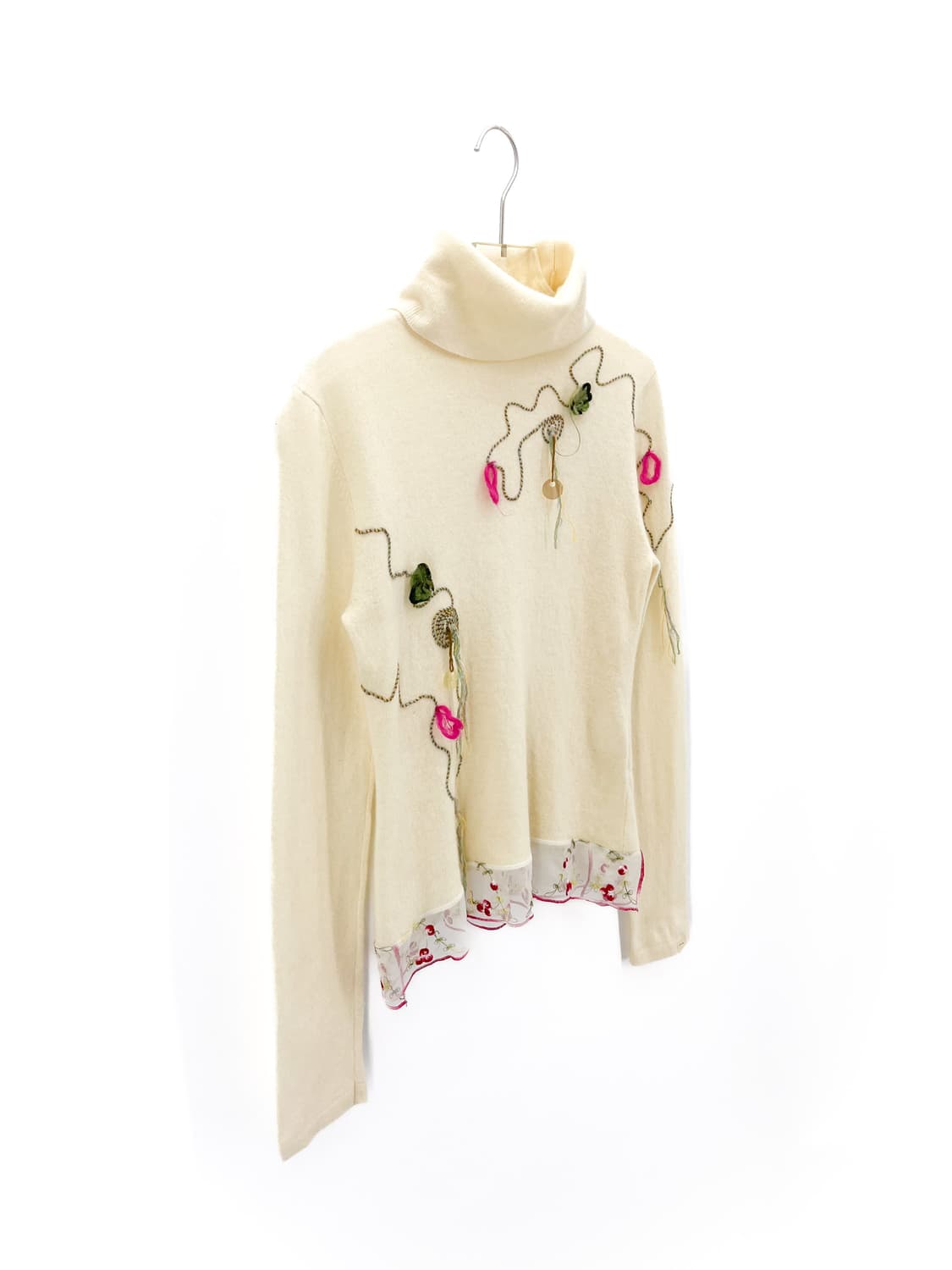 빈티지 자수 터틀넥 니트  상품이미지4