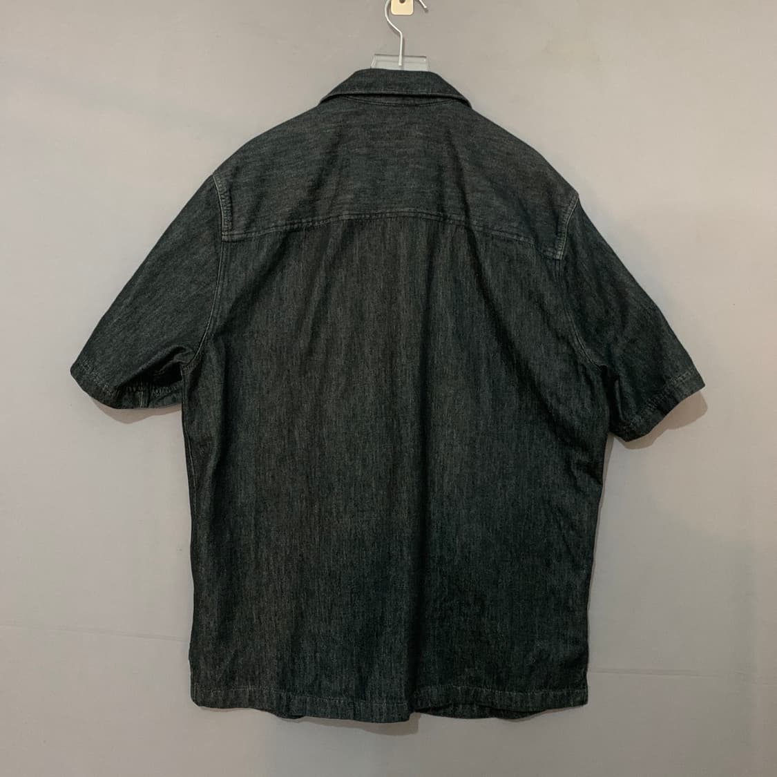 XL 디젤 D PARO SHORT 블랙 데님 청 반팔 셔츠 남방 상품이미지3