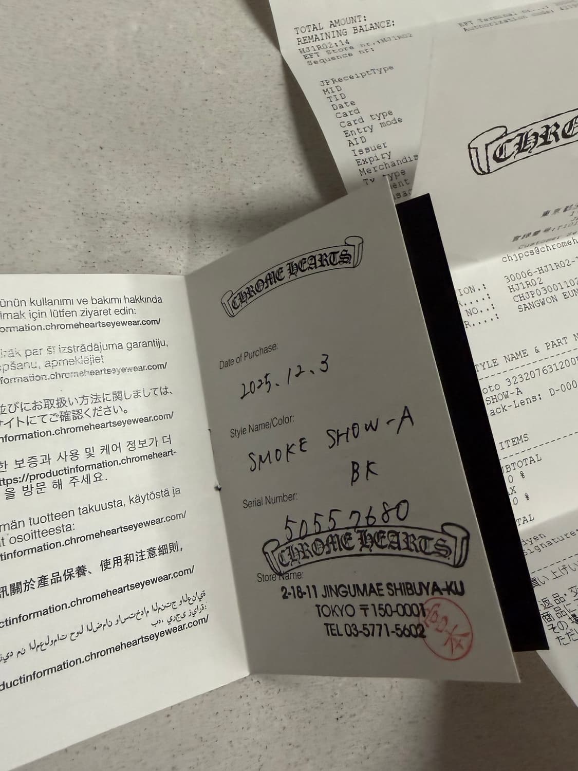 크롬하츠 25년 SMOKE SHOW 신품 상품이미지5