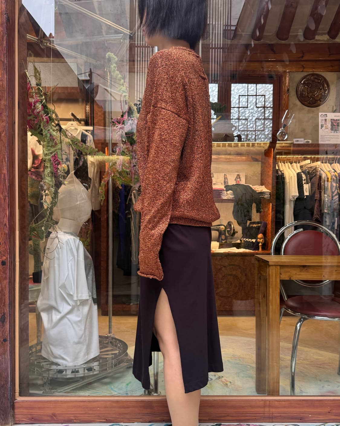 Semi-Couture metallic knit top 상품이미지4
