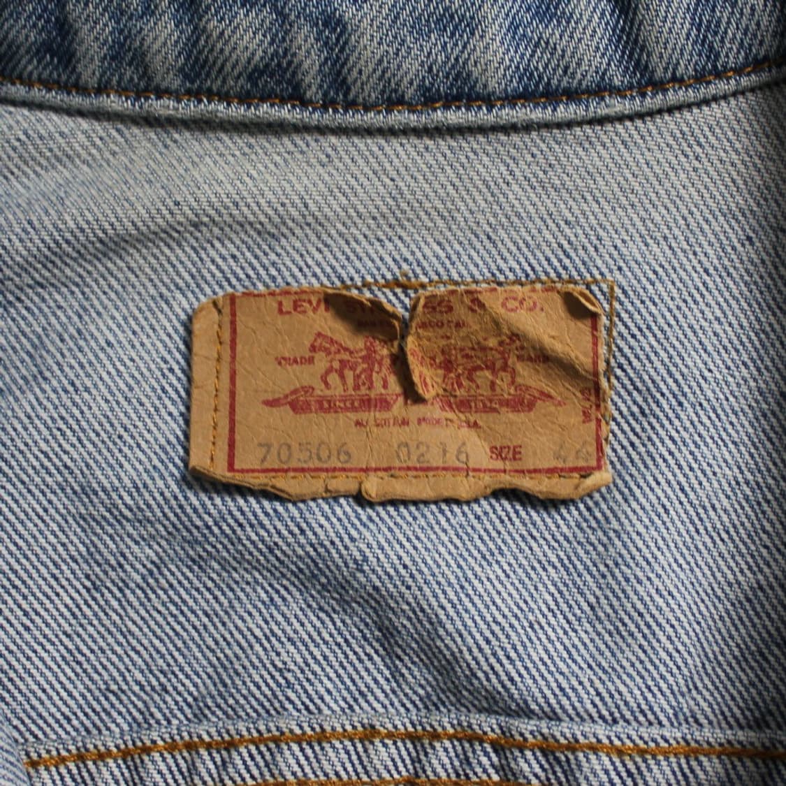 80's Levi’s 리바이스 빈티지 데님자켓 (USA) L040 상품이미지6